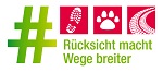 Logo: Rücksicht mach Wege breiter Logo: Rücksicht mach Wege breiter