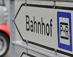 Schild mit Hinweis auf Park + Ride